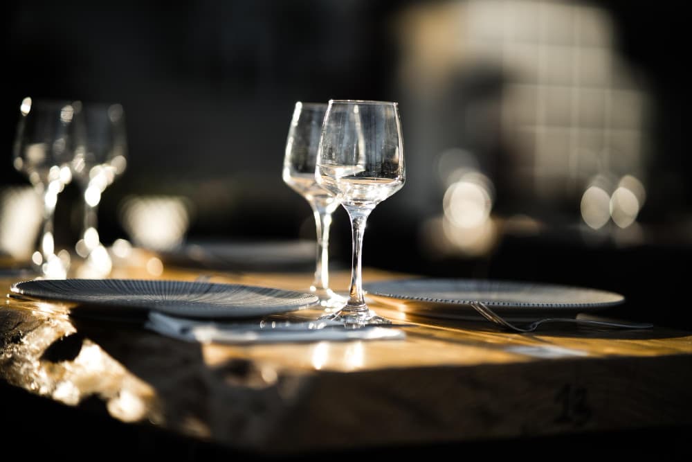A table setting for our private dining room