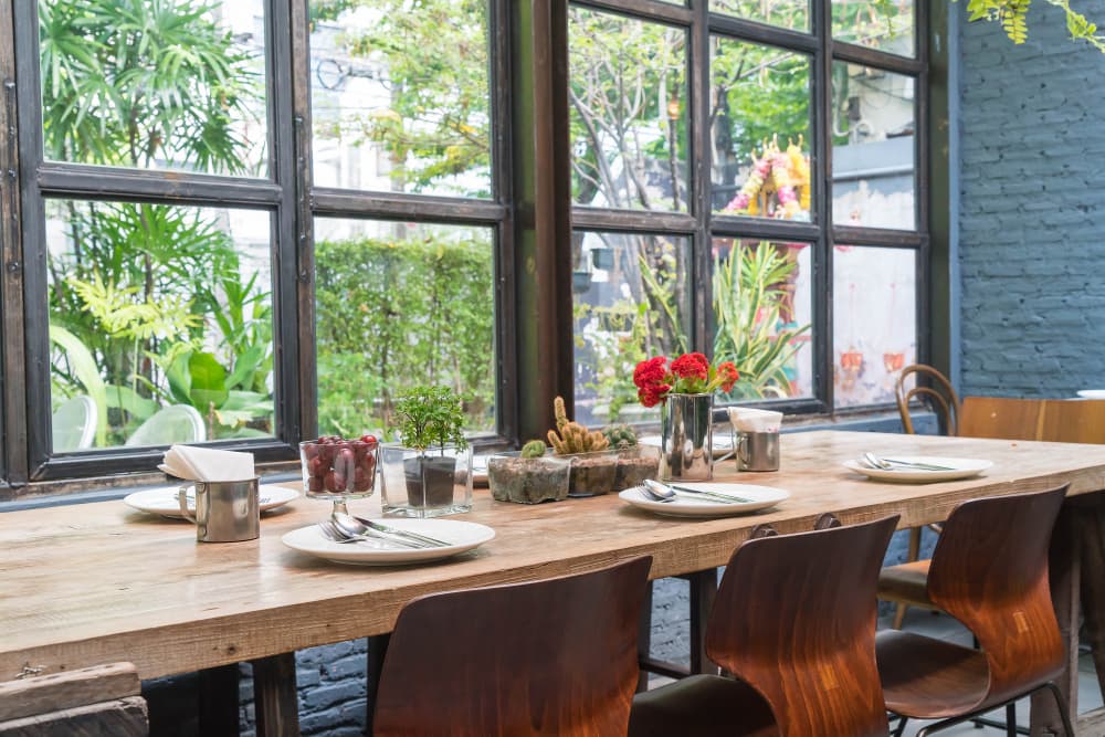 A table setting for our private dining room